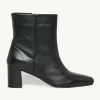 Absatz-Stiefelette aus Glattleder