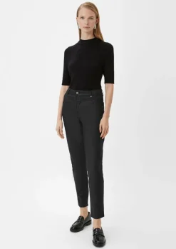 Ankle Jeans / Regular Fit / Mid Rise / Slim Leg / Coating