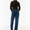 Ankle-Jeans aus Baumwollstretch mit geradem Bein