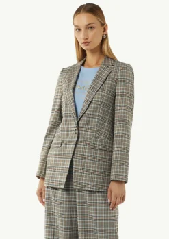 Antaillierter Karo-Blazer