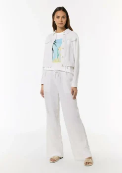 Baumwollshirt mit Front- und Rückenprint