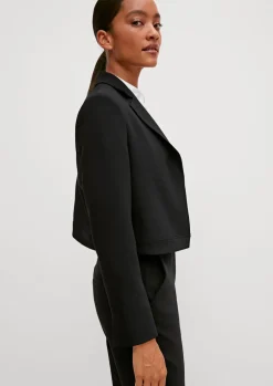 Blazer mit Fischgrat-Muster