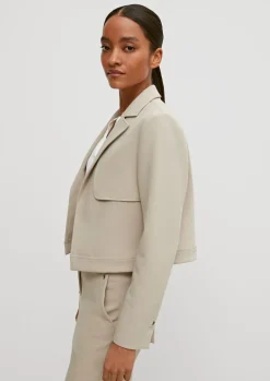 Blazer mit Fischgrat-Muster