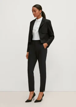 Blazer mit Fischgrat-Muster