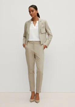 Blazer mit Fischgrat-Muster