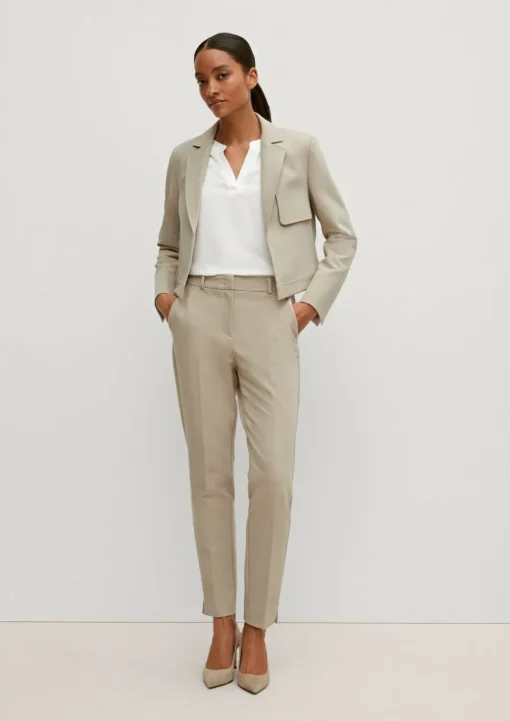 Blazer mit Fischgrat-Muster
