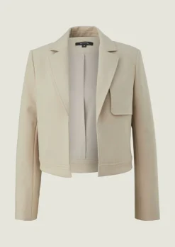 Blazer mit Fischgrat-Muster
