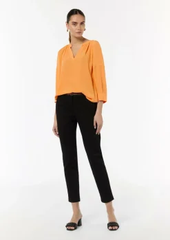 Bluse aus Crêpe