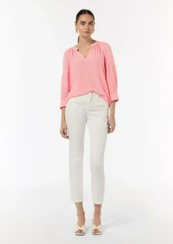 Bluse aus Crêpe
