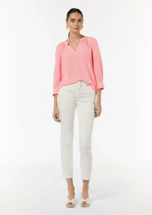 Bluse aus Crêpe