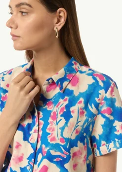 Bluse aus Leinenmix