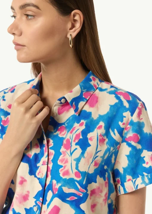 Bluse aus Leinenmix