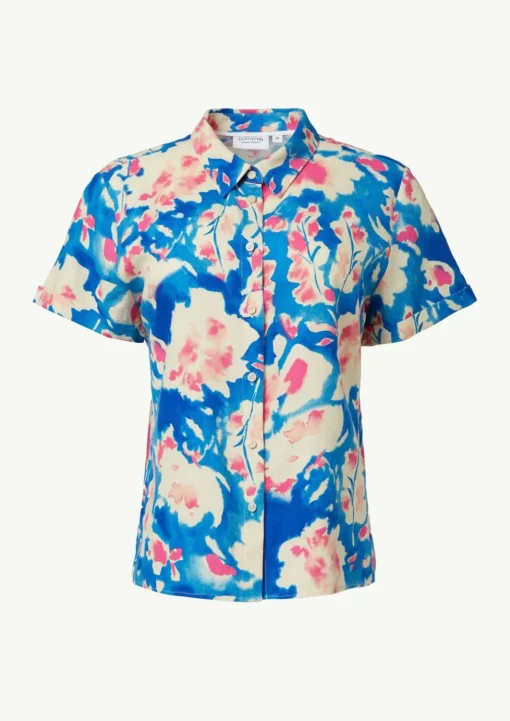 Bluse aus Leinenmix