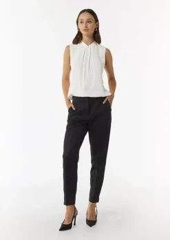 Bluse aus Viskose-Crêpe mit Faltendetails