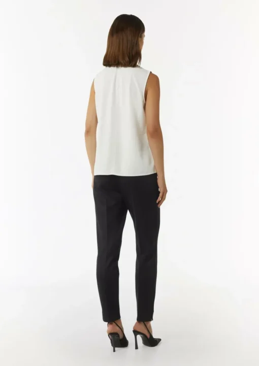 Bluse aus Viskose-Crêpe mit Faltendetails
