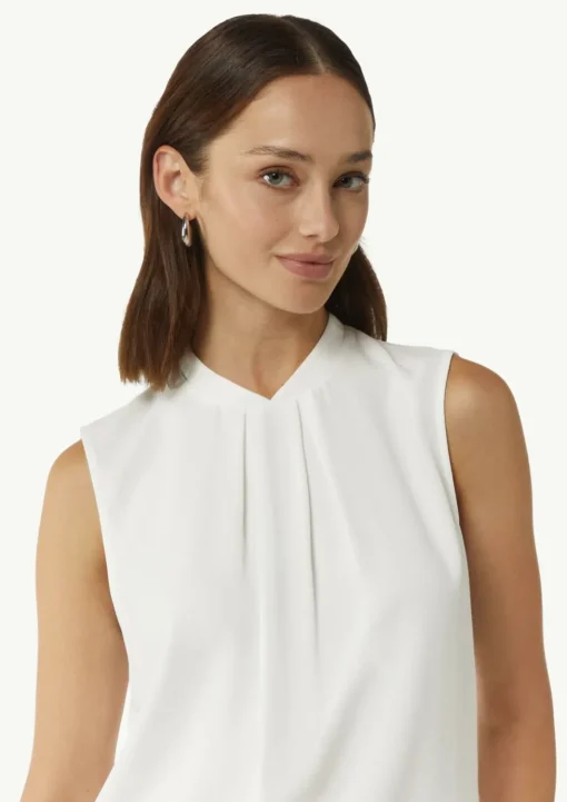 Bluse aus Viskose-Crêpe mit Faltendetails