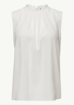 Bluse aus Viskose-Crêpe mit Faltendetails
