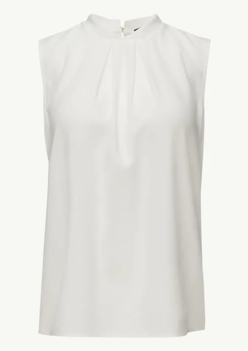 Bluse aus Viskose-Crêpe mit Faltendetails