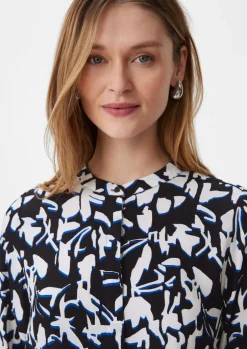 Bluse mit All-over-Print