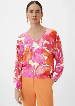 Bluse mit Fledermausärmeln