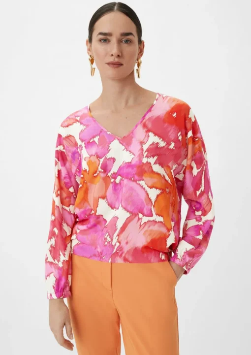 Bluse mit Fledermausärmeln