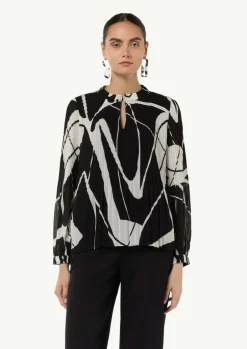 Bluse mit Plisseefalten