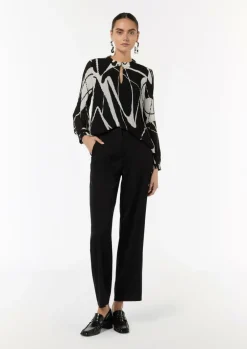 Bluse mit Plisseefalten