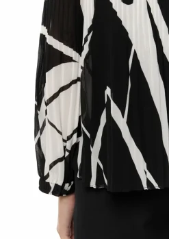 Bluse mit Plisseefalten