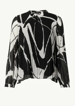 Bluse mit Plisseefalten