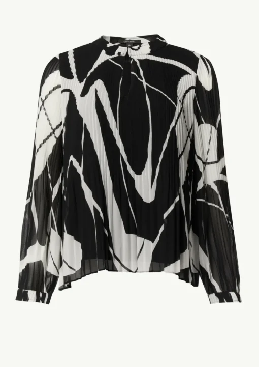 Bluse mit Plisseefalten