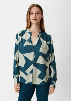 Bluse mit Tunika-Ausschnitt
