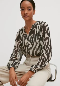 Bluse mit Tunika-Ausschnitt