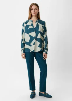 Bluse mit Tunika-Ausschnitt