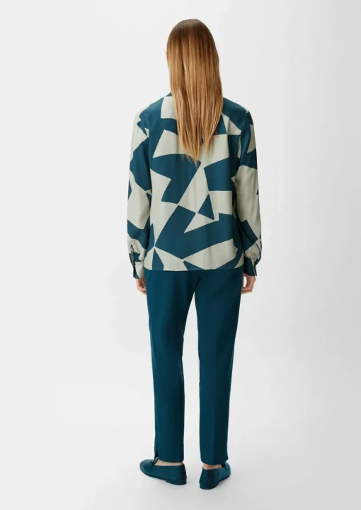 Bluse mit Tunika-Ausschnitt