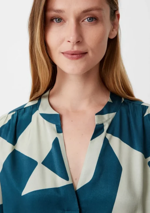 Bluse mit Tunika-Ausschnitt