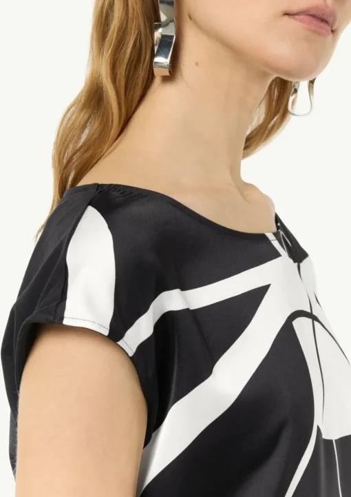 Blusenshirt im Fabricmix