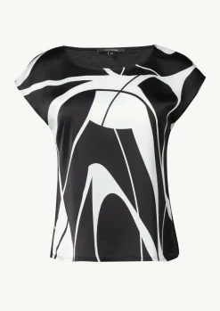 Blusenshirt im Fabricmix