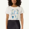 Boxy-Shirt aus Baumwollmix mit Artwork-Print