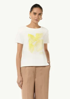 Boxy-T-Shirt aus Modalmix mit Frontprint