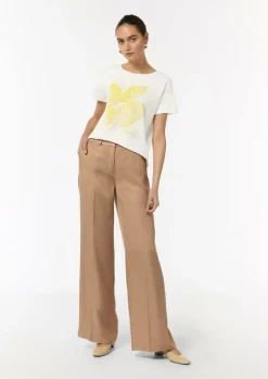 Boxy-T-Shirt aus Modalmix mit Frontprint
