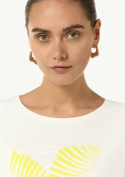 Boxy-T-Shirt aus Modalmix mit Frontprint