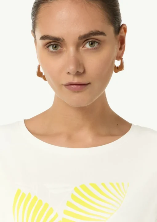 Boxy-T-Shirt aus Modalmix mit Frontprint