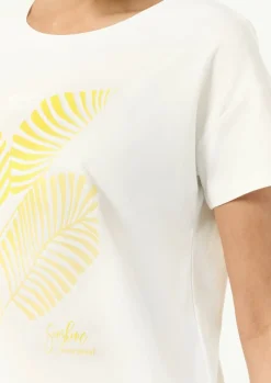 Boxy-T-Shirt aus Modalmix mit Frontprint