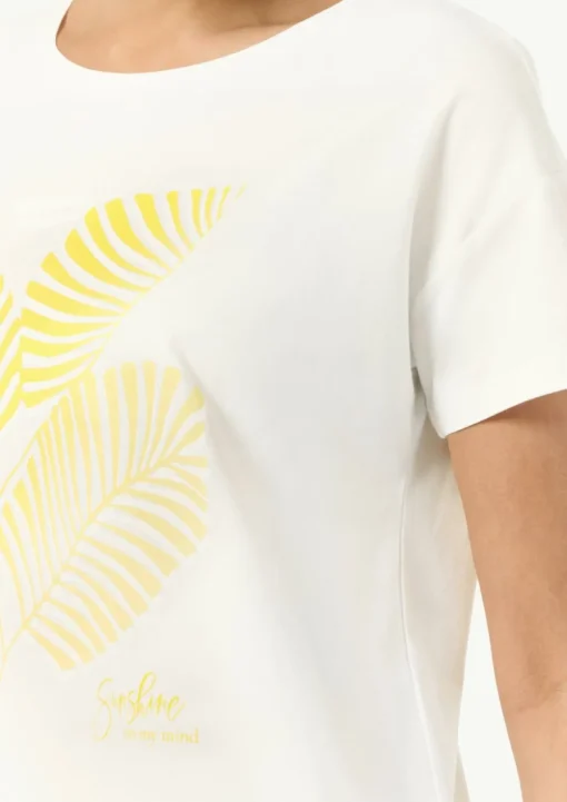 Boxy-T-Shirt aus Modalmix mit Frontprint