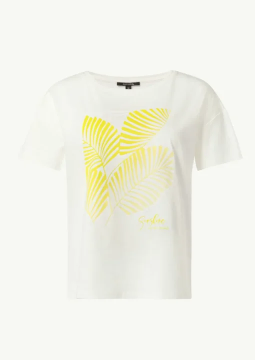 Boxy-T-Shirt aus Modalmix mit Frontprint