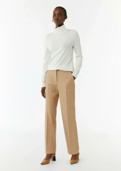 Business-Hose mit Straight Leg und Twillstruktur