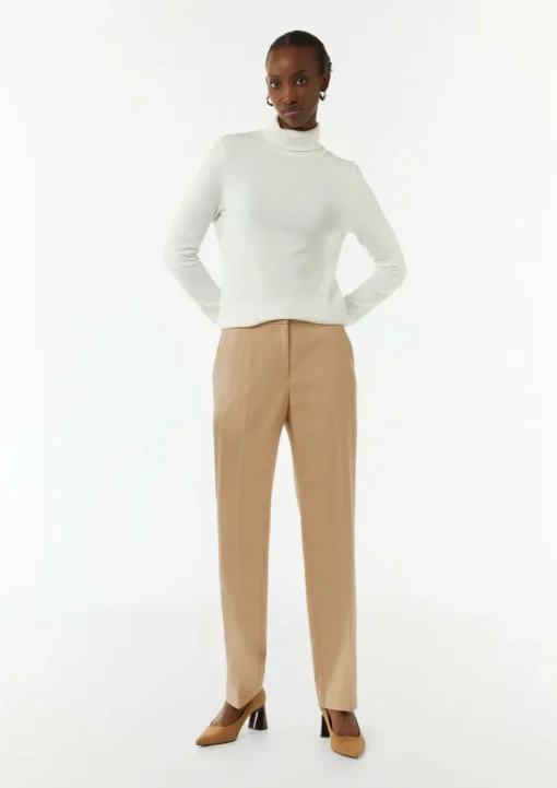 Business-Hose mit Straight Leg und Twillstruktur
