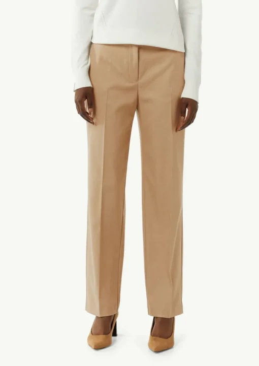 Business-Hose mit Straight Leg und Twillstruktur