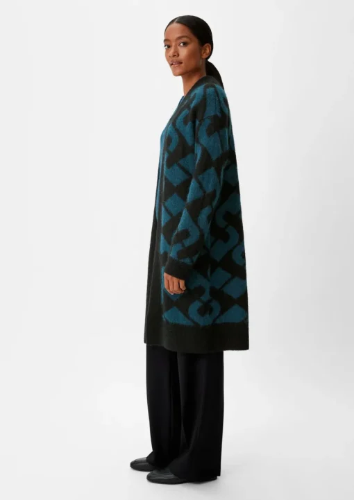 Cardigan aus Alpakamix mit Wolle