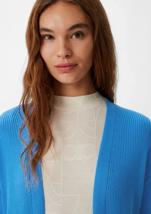 Cardigan aus Rippstrick